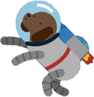 dog in space suit